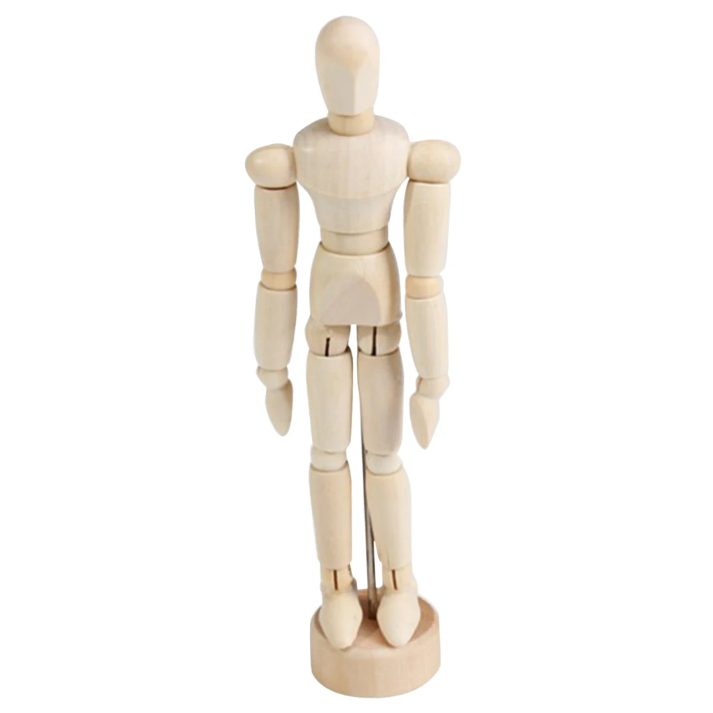 Wood Human Body Model Jointed Articulated Wooden Sculpture Mannequin 8inch Wooden Sectioned Posable Human Figure
