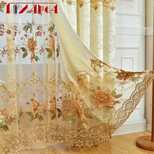 Best Offers European Luxury Window Curtains for Living Room Embroidered Floral Tulle Blackout Drapes Custom Made Cortinas For Bedroom WP3213 Best Offers European Luxury Window Curtains for Living Room Embroidered Floral Tulle Blackout Drapes Custom Made Cortinas For Bedroom WP3213
