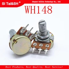 2 шт./лот WH148 20 мм вал двухканальный усилитель мощности стерео потенциометр B1K B2K B5K B10K B20K B50K B100K B500K 3Pin 1 K, 2K 5K 10K 50K 100K