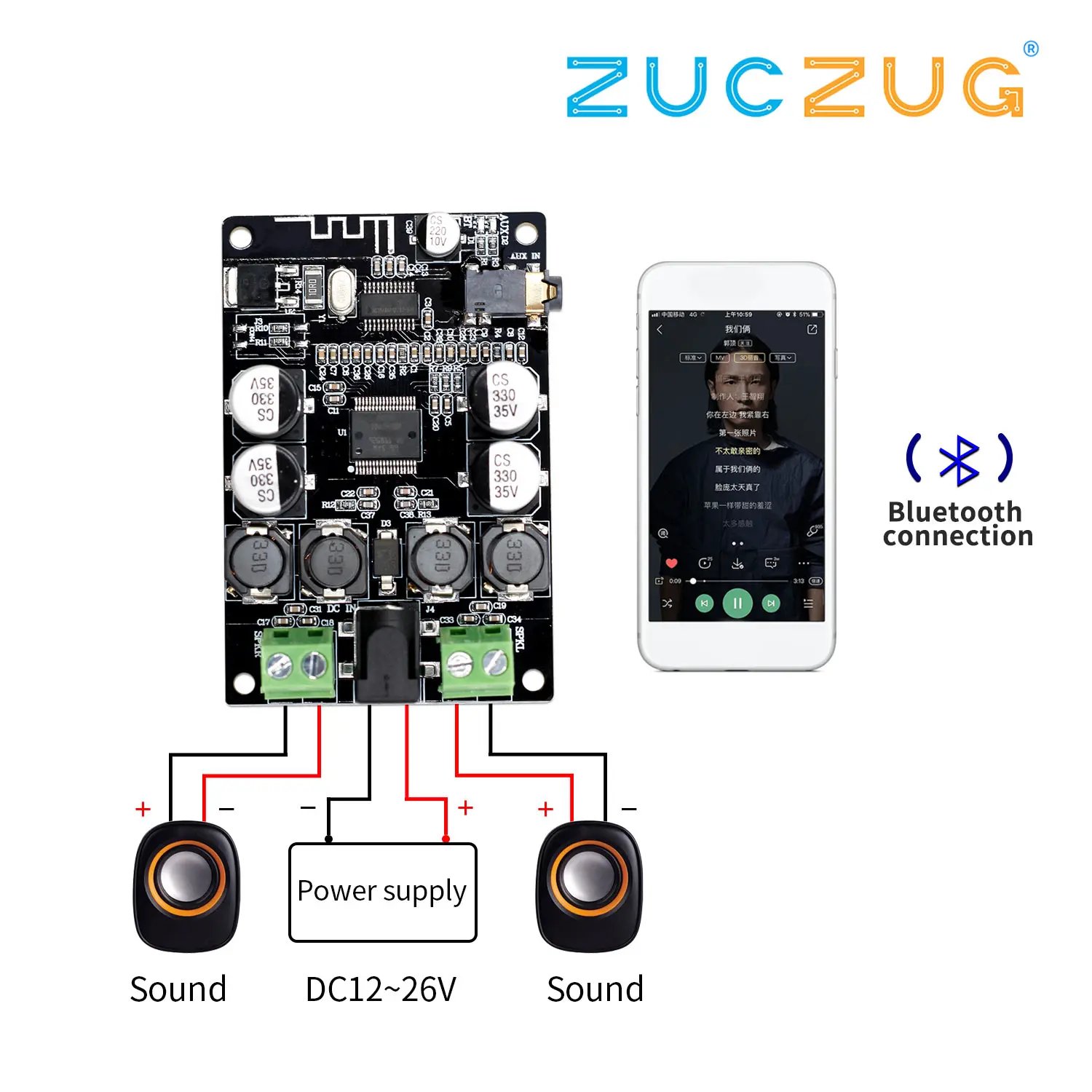 Bluetooth ресивер TDA7492P усилитель с аудиоплатой 25 Вт * 2 динамика модифицированные