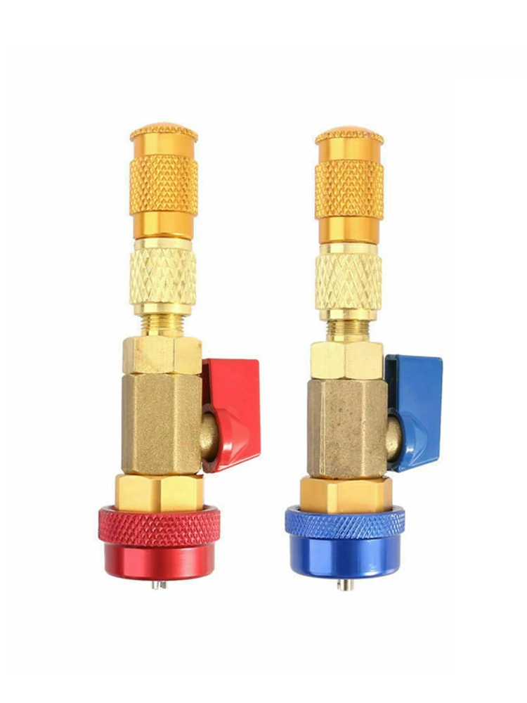 New 2 pcs R134A Valve Core Quick Remover Car Air Conditioner AC Remover Installer Repair Tool Kit Blue/Red For Car Auto