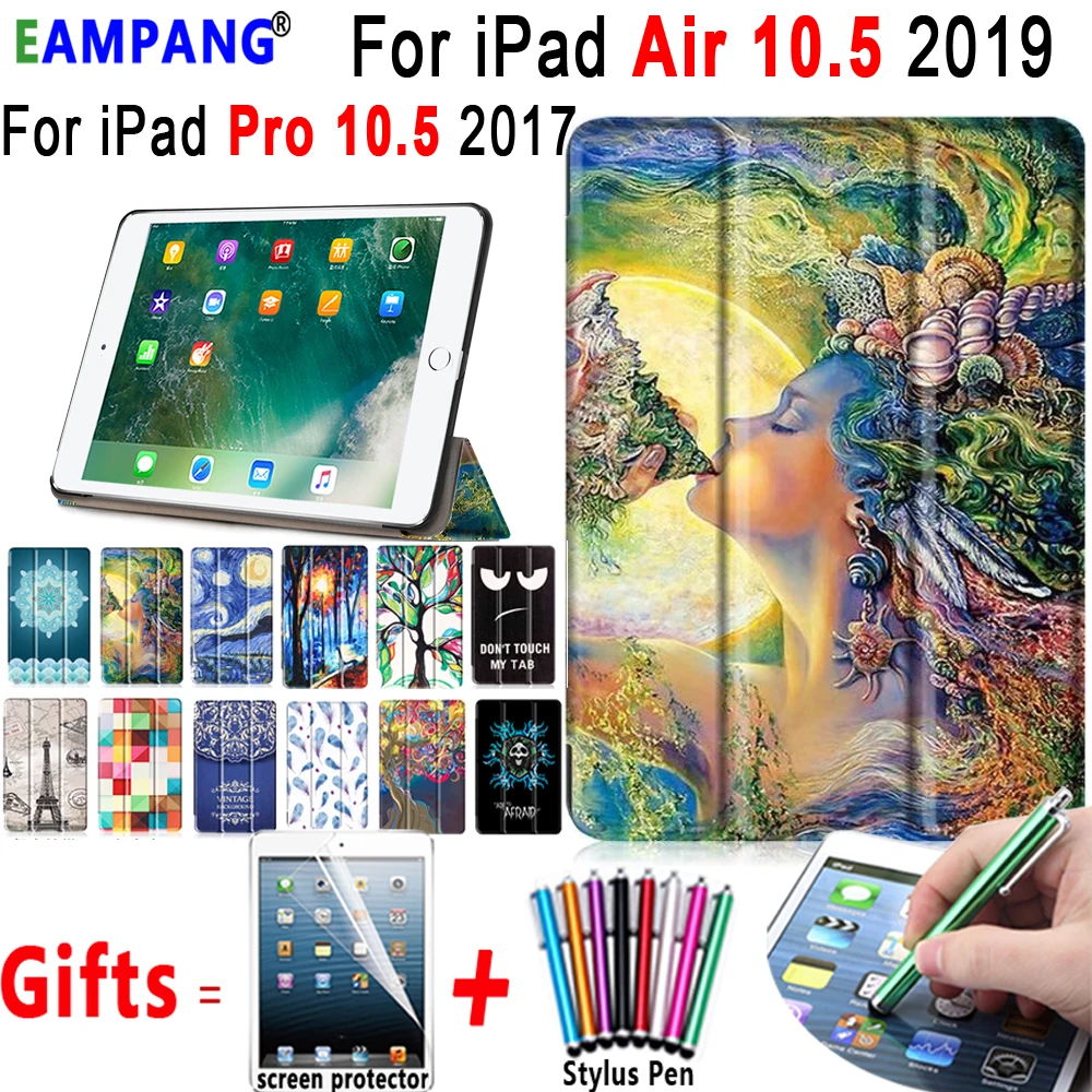 Print Leather Case for Apple iPad Air 10.5 2019 Trifold Smart
