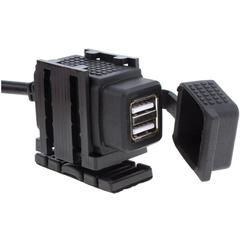 

Waterproof Dustproof 12V-24V Motorcycle Dual USB Charger USB Charging Adapter Power Supply Socket for Handlebar Moto Accessory