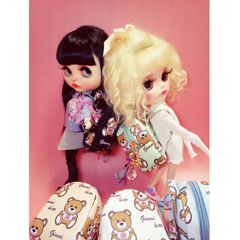 1 шт. милый медведь рюкзак сумка для 1/6 Blyth, Pullip, BJD куклы аксессуары