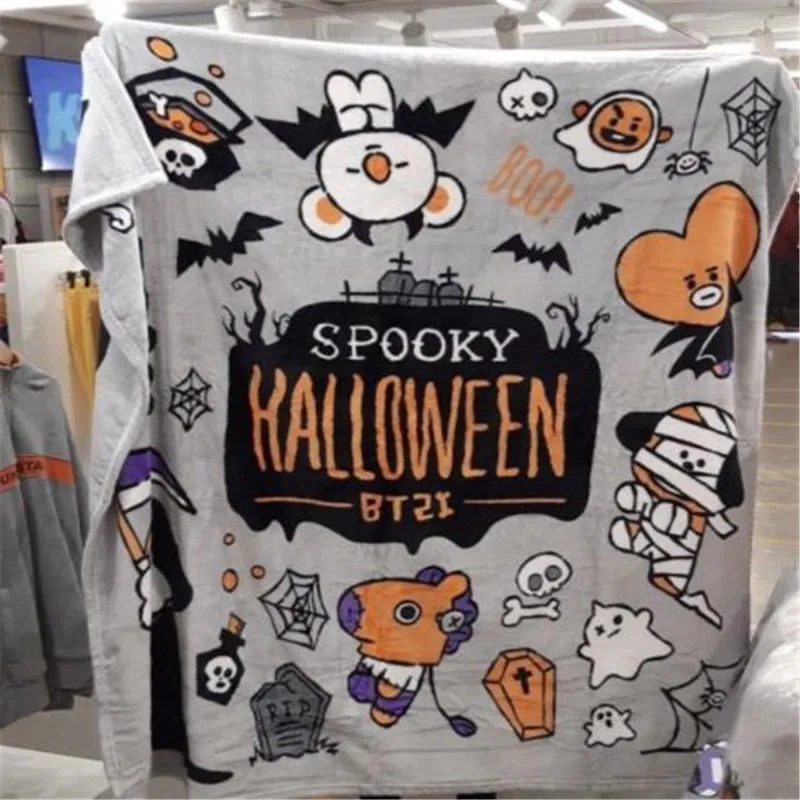 Продажа Новый Kpop BT21 Bangtan мальчики BTS Хэллоуин Одеяло стили Q Симпатичные Кок chimmy Коя shooky теплый спальный Одеяло 140*140 см
