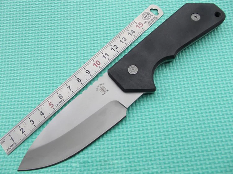 BUCK Full Tang Hunting Survival Knives G10 Handle Fixed Blade Tactical