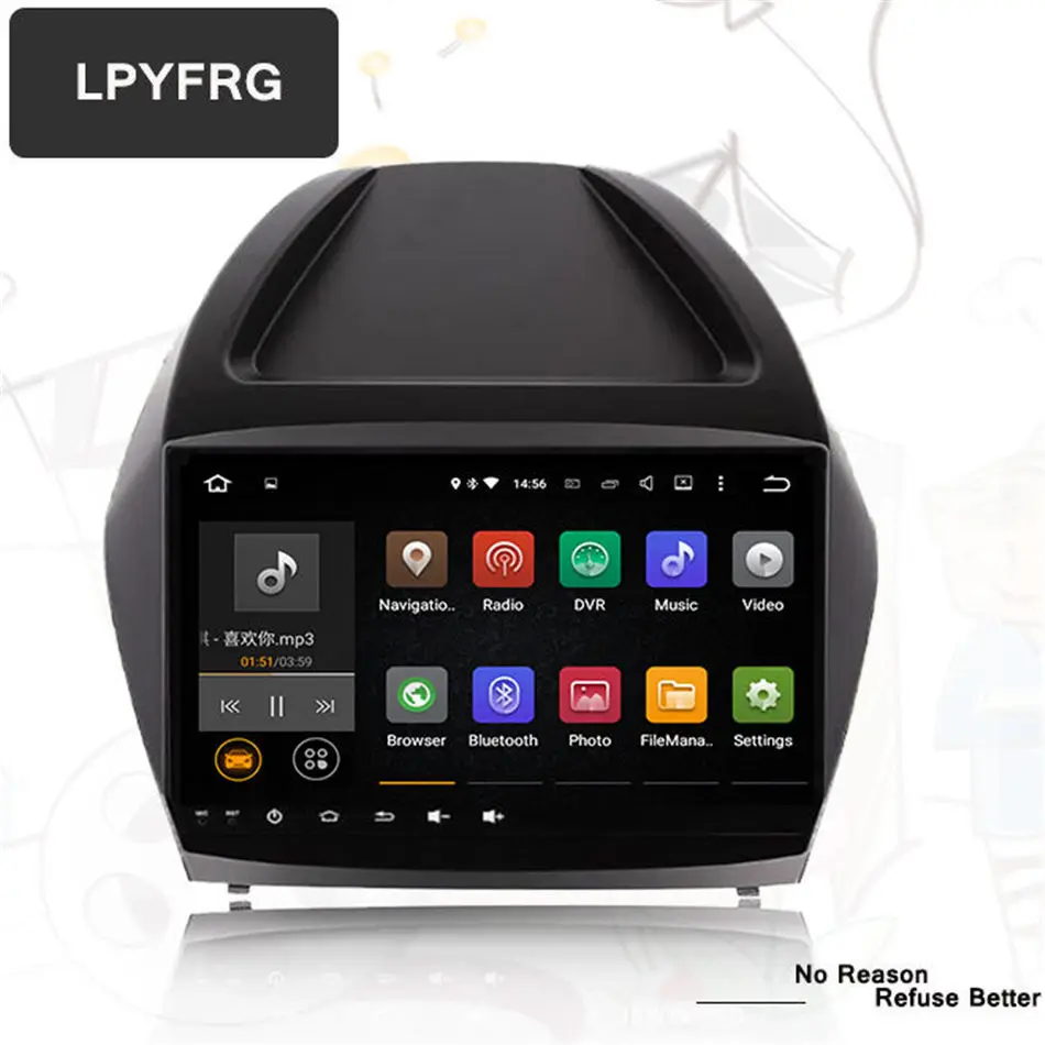 Sale 9" Android 9.0 2din Car DVD Player For Hyundai/IX35/TUCSON 2009-2015 With Stereo Audio Video GPS Navigation Radio WIFI Headunit 0