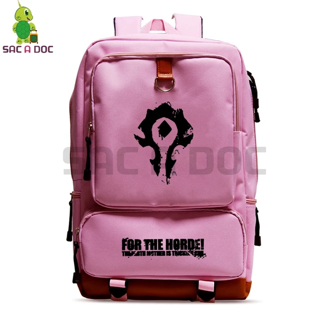 World of Warcraft The Alliance/Horde Backpack Canvas Laptop Backpack