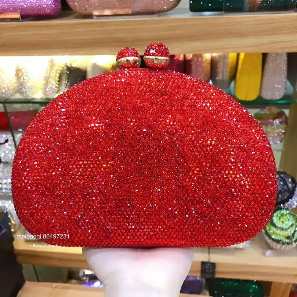 XIYUAN фиолетовый металлический клатч Minaudiere зеленый вечерний Кристалл сумки