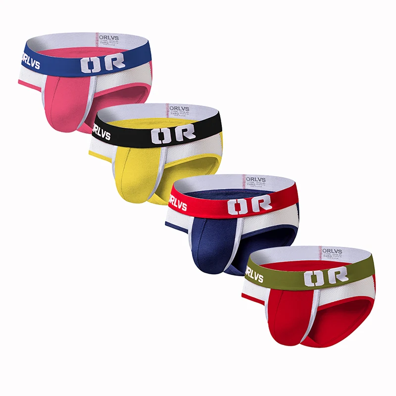 ORLVS сексуальное мужское нижнее белье Cueca Masculina Slip мужские s трусы сетчатые дышащие