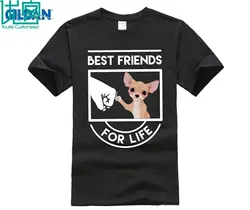 Собака-Чихуахуа лучшими друзьями на всю жизнь рубашки для мальчиков