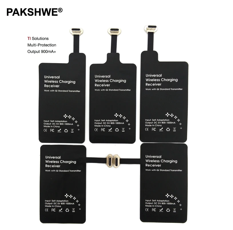 Android Qi Receiver Wireless Charger Receiver Type-C Micro-USB Adapter TI Solution for Huawei P9 All Micro-USB USB-C Phones Android Qi Receiver Wireless Charger Receiver Type-C Micro-USB Adapter TI Solution for Huawei P9 All Micro-USB USB-C Phones