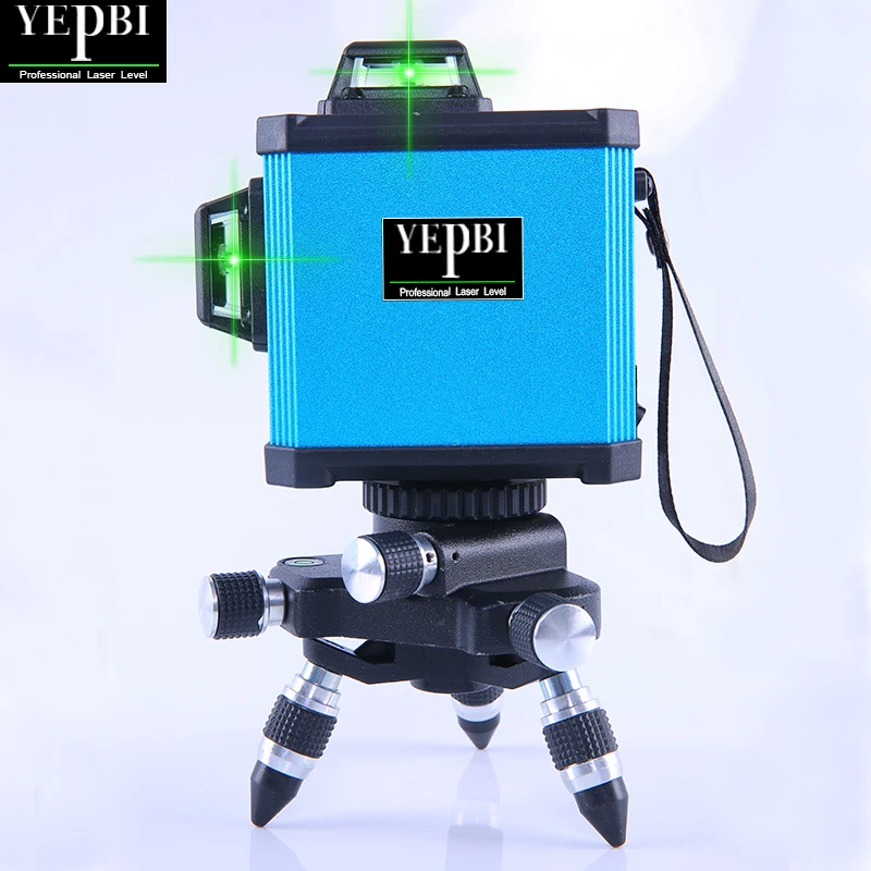 

Yepbi 3D 12 Lines Laser Level Self-Leveling 360 Horizontal And Vertical Cross Super Powerful GREEN Laser Beam Line