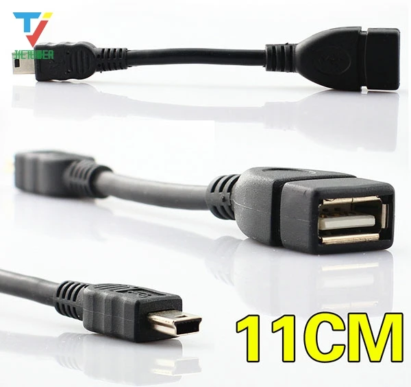 500 шт./лот 11 см Micro USB к мини хост OTG кабель для DAC портативный цифровой усилитель