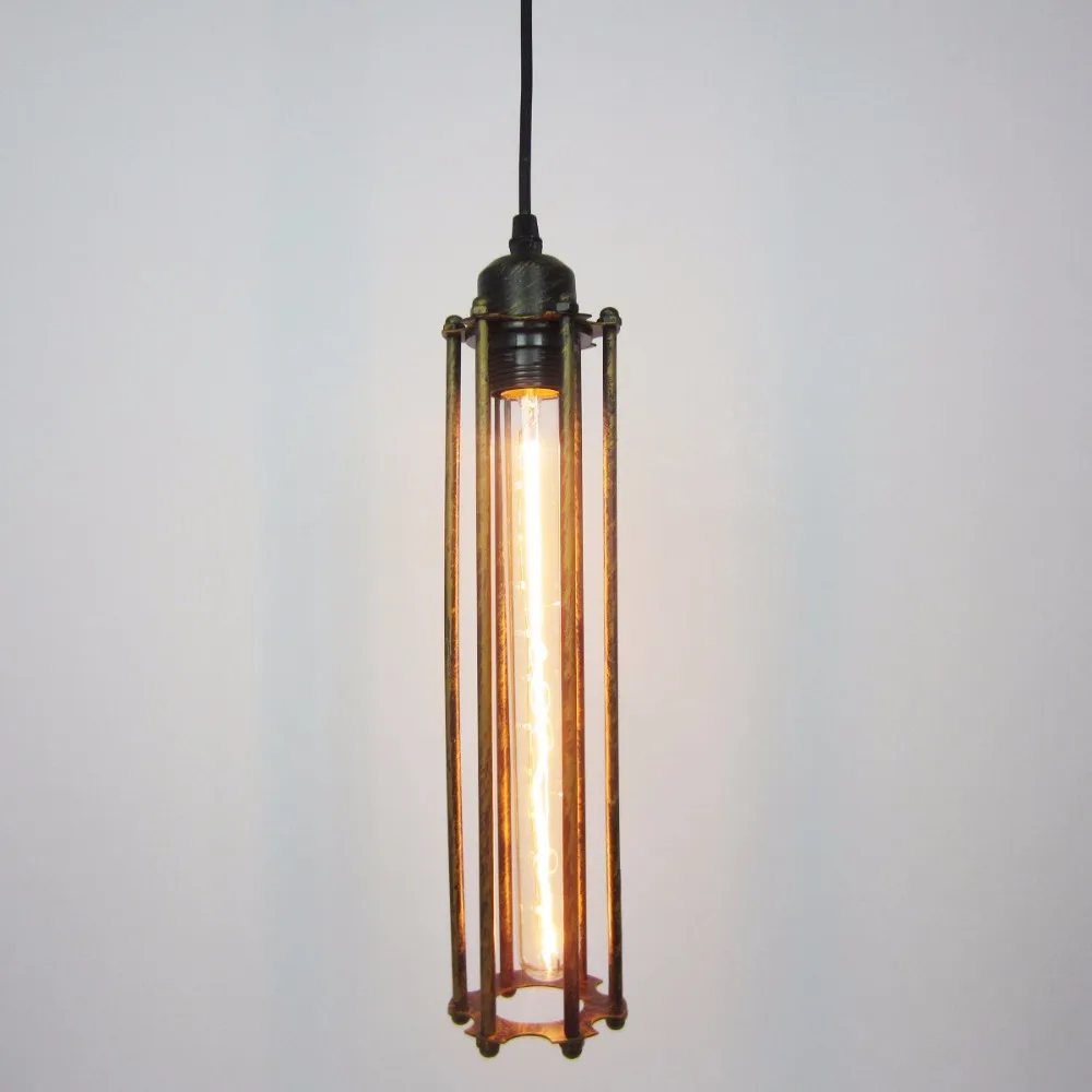 black iron hanging Northern American style pendant light lampara rh LOFT vintage pendant lamp for dining room restaurant (4)