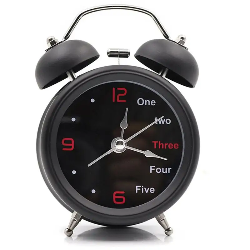 3 Inch Twin Bell Analog Alarm Clock Battery Operated Loud Alarm Clock