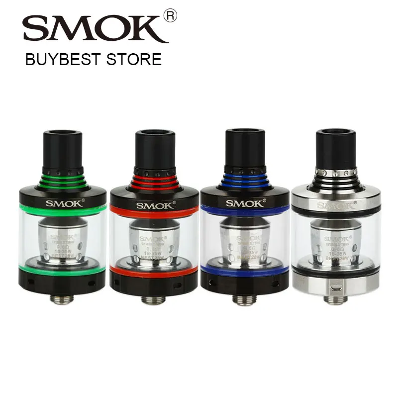 

Smok Spirals Plus Tank 4ml Top Filling Atomizer with 0.6ohm Dual Core & RBA Single Coil for SMOK OSUB Battery MOD Vape e-Cigs