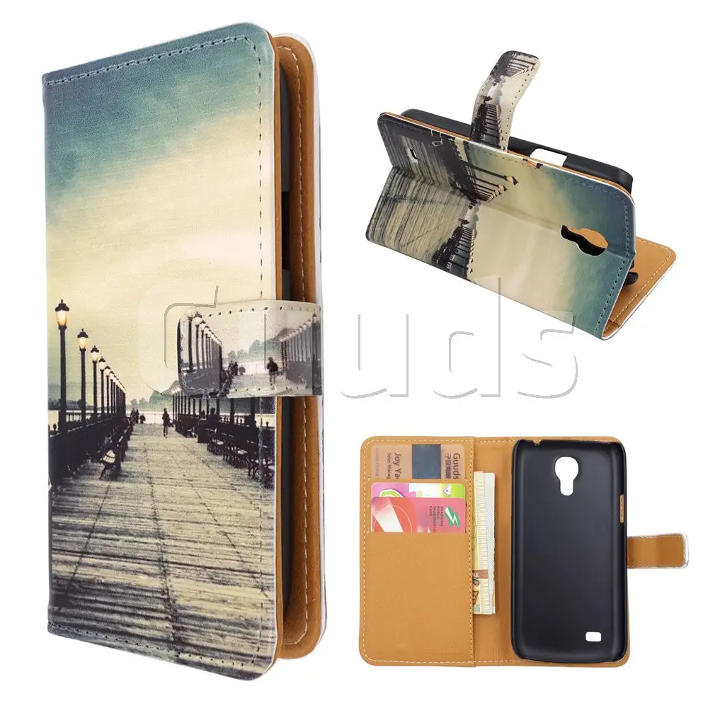 Retro Bridge Leather Wallet Case for Samsung Galaxy S4 mini i9190 I9192 I9195