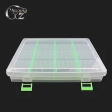 1 шт. 25,5*18,5*4 см рыболовная приманка коробка H328a 16 Отсеков Регулируемый Чехол для хранения прозрачные пластиковые коробки Рыбалка инструменты Pesca