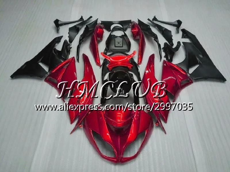 Майка для KAWASAKI NINJA жемчужно-синий ZX636 ZX-6R 2009 2010 2011 2012 53HC. 6 ZX 636 600CC ZX 6R ZX-636 ZX6R 09, 10, 11, 12, обтекатель - Цвет: No. 13 Pearl red
