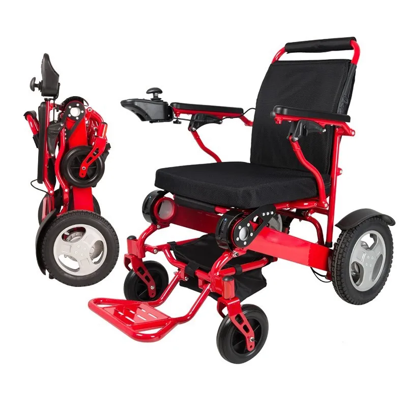 Электрическое самоходное кресло-каталка хорошего качества с конкурентоспособной ценовой емкостью 180 кг - Цвет: Red