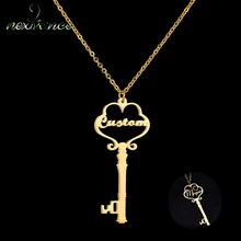 Nextvance – collier personnalisé en acier inoxydable avec nom de clé, cadeau pour petite amie ou petit ami