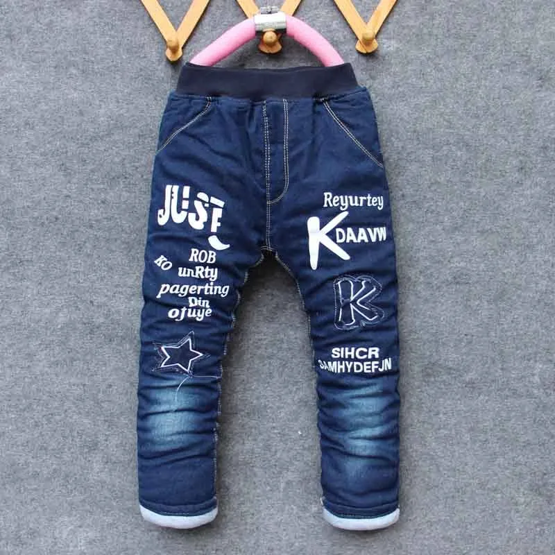 BibiCola Boys Fashion Pants Long Trousers For Boys Thick Warm Winter