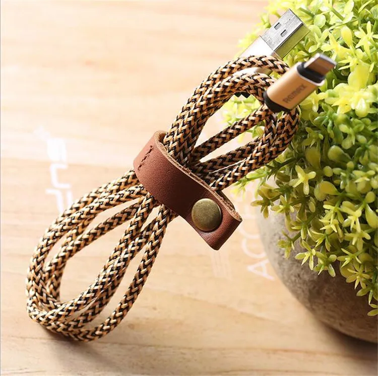 100Pcs Leather Earphone Headphone Winder Cable Organizer Holder Cord Management Holder Wrapped For Charging USB Data Line