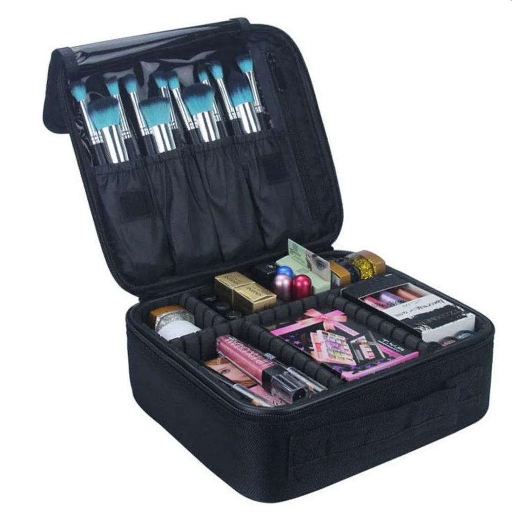 

2018 High Quality Professional Empty Makeup Organizer Cosmetic Case Travel Make-up Boxes Large Capacity Storage Bag Suitcases