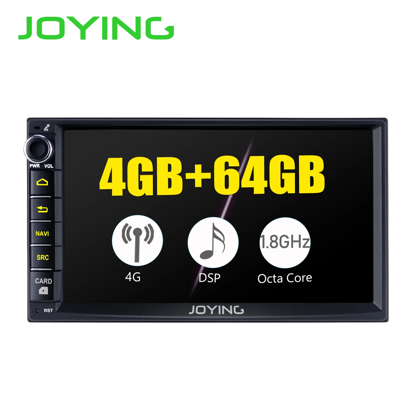 JOYING 2 الدين الروبوت 8.1.0 سيارة ستيريو Autoradio 7 ''4 GB RAM 64 GB ROM الثماني النواة HD شاشة كاسيت راديو carplay DSP دعم 4G