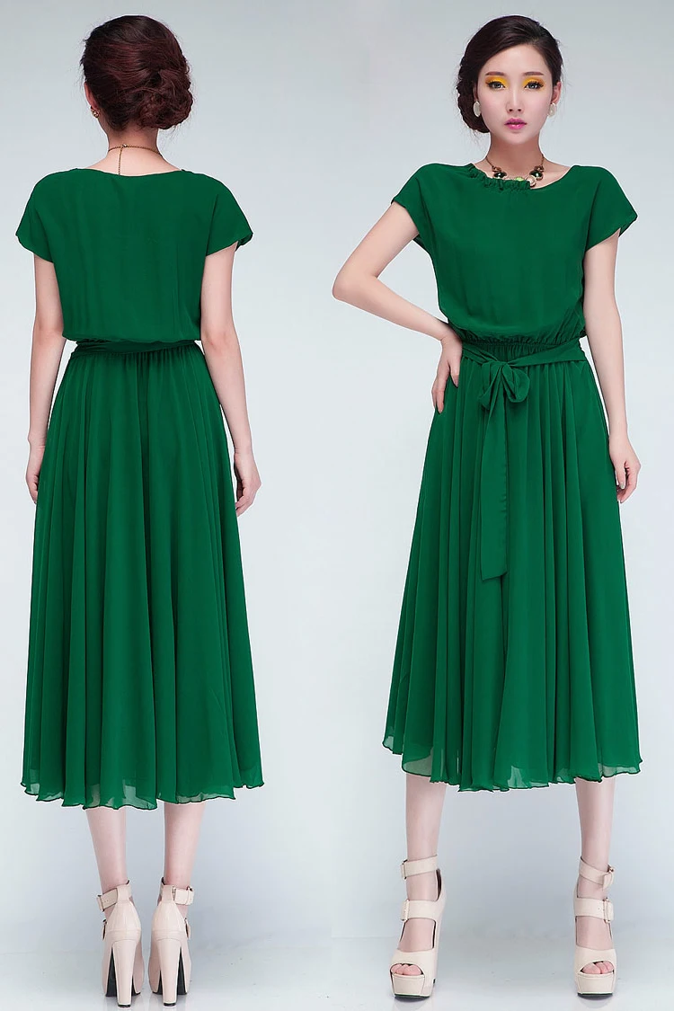 emerald green beach dress