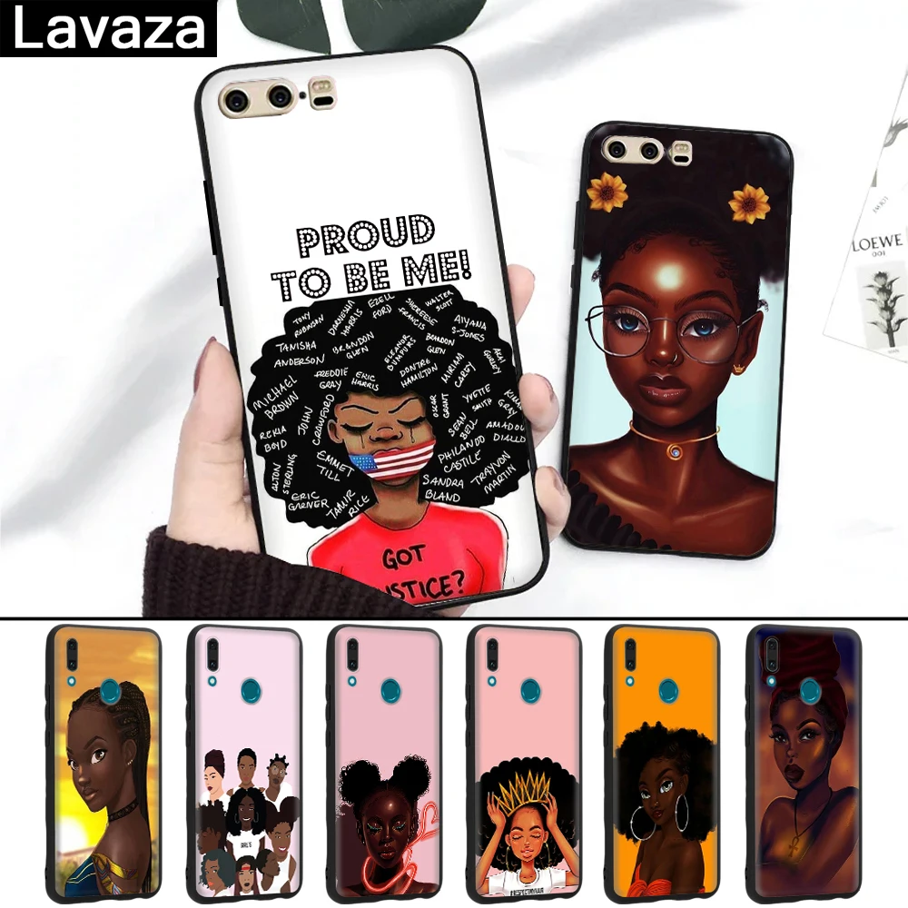 

Lavaza African American Afro Girls Silicone Case for Huawei P8 Lite 2015 2017 P9 2016 Mini P10 P20 Pro P Smart 2019