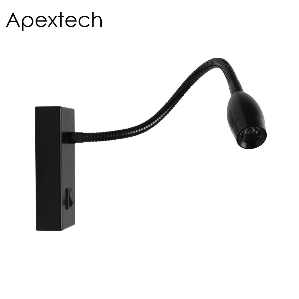Aliexpress Apextech 3w Led Wall Lamp Flexible Iron Apextech 3w Led Wall Lamp Flexible Iron Bed Room Reading Children Studying Lights With Mounted Switch Ac85 265v