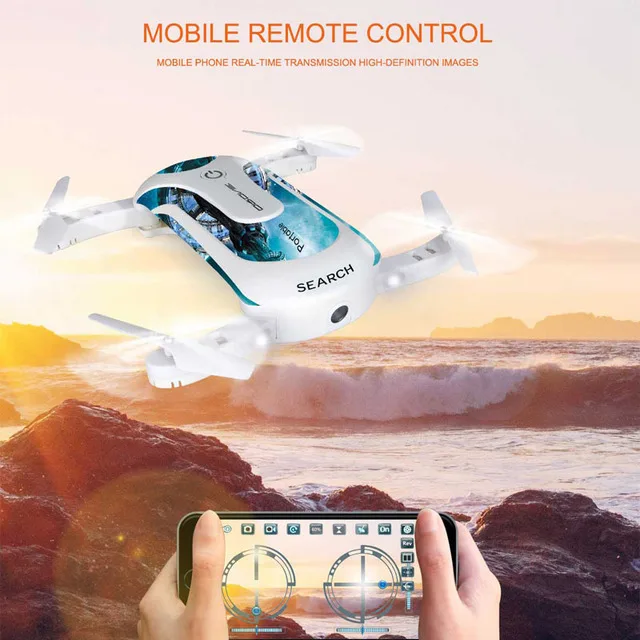 Mini Headless Drone WIFI FPV With HD Camera Altitude Hold Helicopter Mode Foldable Arm RC Quadcopter Pocket Drone