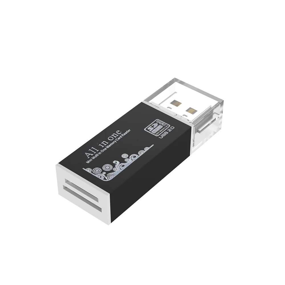 USB 2,0 все в 1 мульти карта памяти ридер адаптер для ноутбука компьютер высокое качество 4 в 1 кард-ридер USB 2,0 SD кард-ридер
