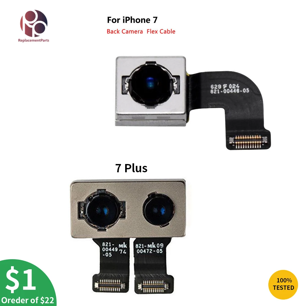 

OEM New Back Rear Camera For iPhone 7 7G 7 Plus 4.7 5.5 inch Big Camera Module Flex Cable Ribbon Replacement Repair Parts Tested