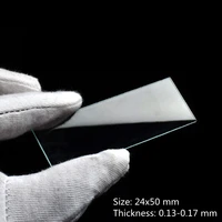 100PCS 24x50 mm Microscope Glass Slides Cover Slips Blank Slides Microscope Accessories 0.13-0.17 mm Thickness 2