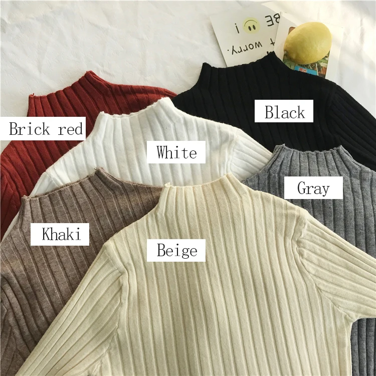 Вязаный свитер с высоким воротом, Модный женский свитер, зима, Осенний пуловер, женский свитер, джемпер, Truien Dames, черный, белый, хаки, серый