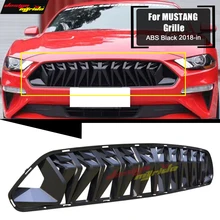 For Mustang Front Bumper Kidney Racing Grills Front Mesh ABS glossy black 1:1 Replacement Fits For Ford Mustang grill grille 18+ For Mustang Front Bumper Kidney Racing Grills Front Mesh ABS glossy black 1:1 Replacement Fits For Ford Mustang grill grille 18+