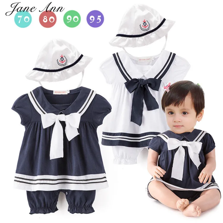 Baby girls boy infant toddler white blue navy sailor romper+hat summer short sleeves playsuit jumpsuit costume party clothes 2017 toddler infant baby boy shoes navy blue casual newborn boys sneaker soft sole girls shoes tenis menino
