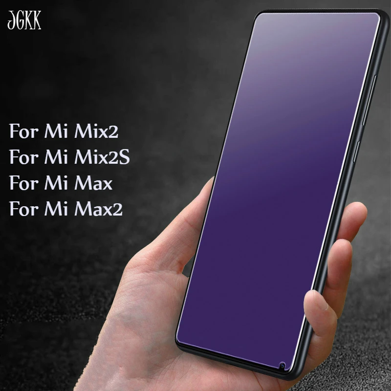 

JGKK For Xiaomi Mi Mix Max 2 Max3 Mix2S Full Cover Matte Frosted Anti-blue Ray Tempered Glass For Mi Mix2S Max2 Screen Protector