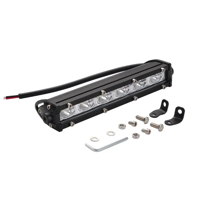 

8inch 18W Automobile LED Light Bar Single Strip Light Spot Driving Illumination For Auto Off-Road Vehicles Truck Motor