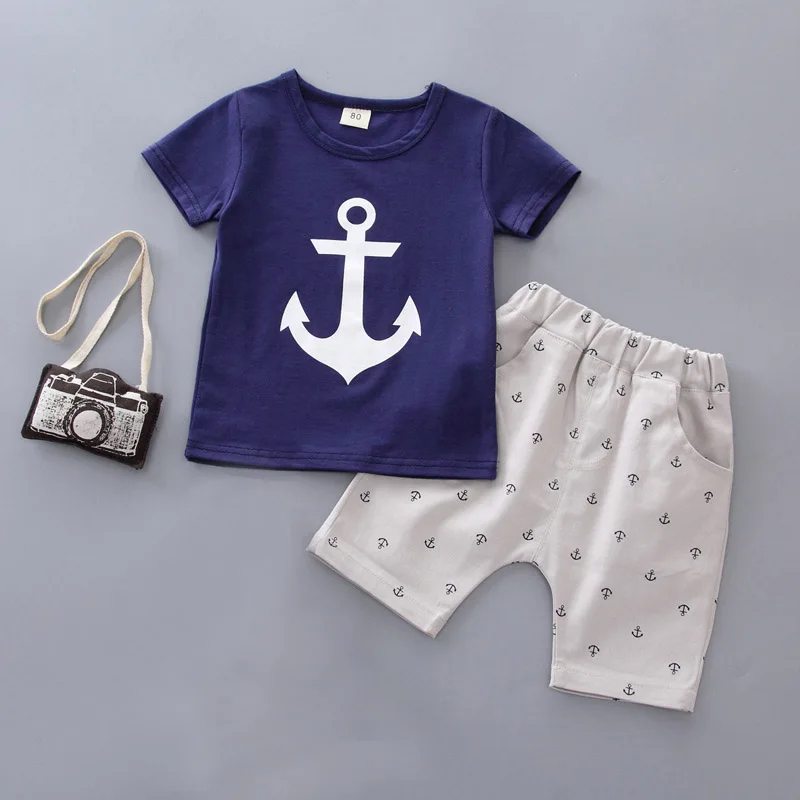 

IENENS Toddler Boy Clothes Suits Summer Kids Baby Cotton Casual Tracksuit Boy Clothing Set Short Sleeve T-shirt +Short Pants