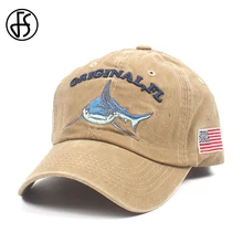 FS новая зверошапка Акула вышивка летние бейсболки спортивная мужская шляпа бейсболка для мужчин и женщин хип хоп Кости Gorras Animales