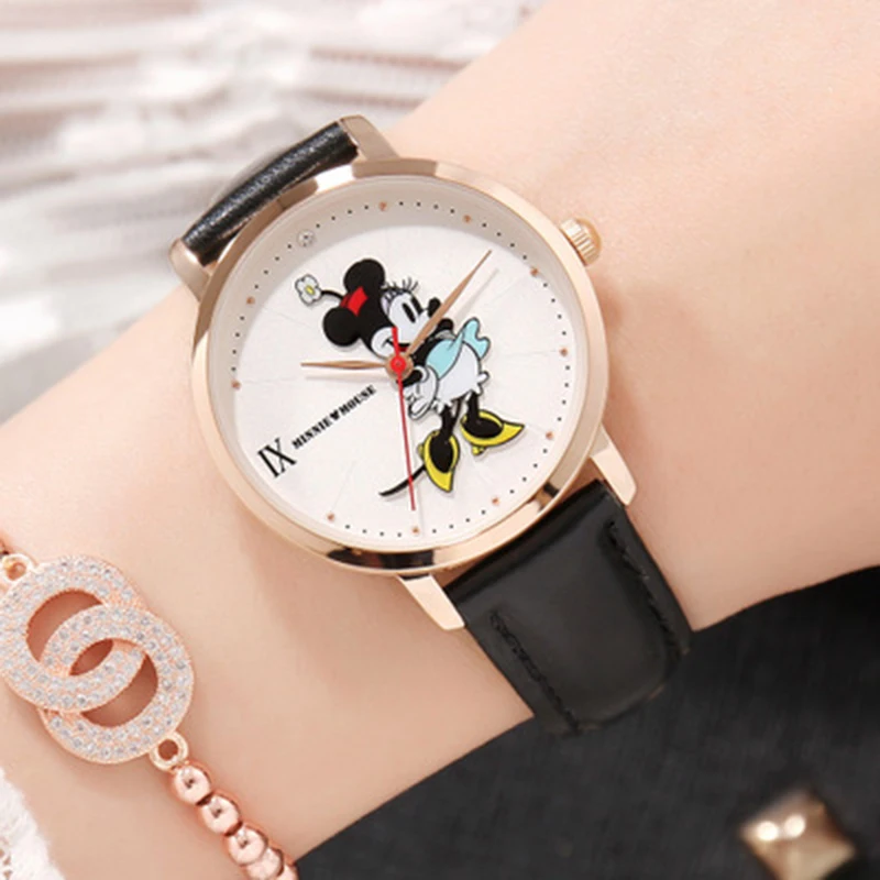 

Dinsey Mickey Mouse Watches Women Luxury Famous Quartz Wrist Watches for Woman Ladies Watch Female Clock Hodinky Montre Femme