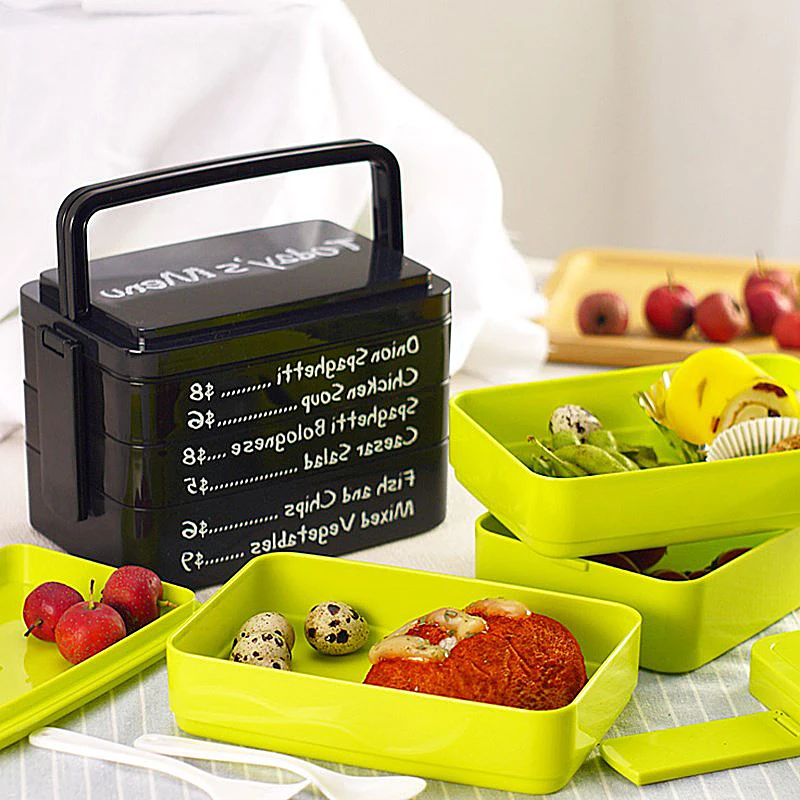 

MeyJig Multi-layer Lunch Box Microwave Heating Bento Boxes Portable High Capacity Food Container Dinner Lunchbox Cutlery