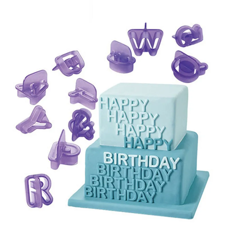 

40pcs Alphanumeric Symbols Printed-mold Fondant Cake Decor Mold Tools Letters Printed Plastic Candy Mould QB873218
