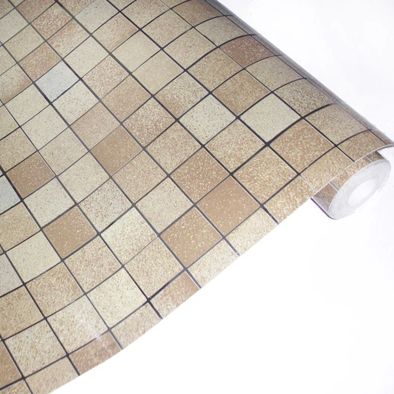 Waterproof Self-adhesive Mosaic Wall Paper Tile Sticker Contact Paper Bathroom High-end 3D Self-adhesive Geometric Wall Sticker