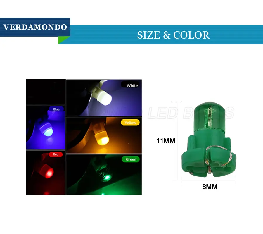 T3 светодиодная лампочка освещения приборов авто интерьер автомобиля осветительные лампы DC 12 В автомобиль-Стайлинг белый синий красный зеленый желтый