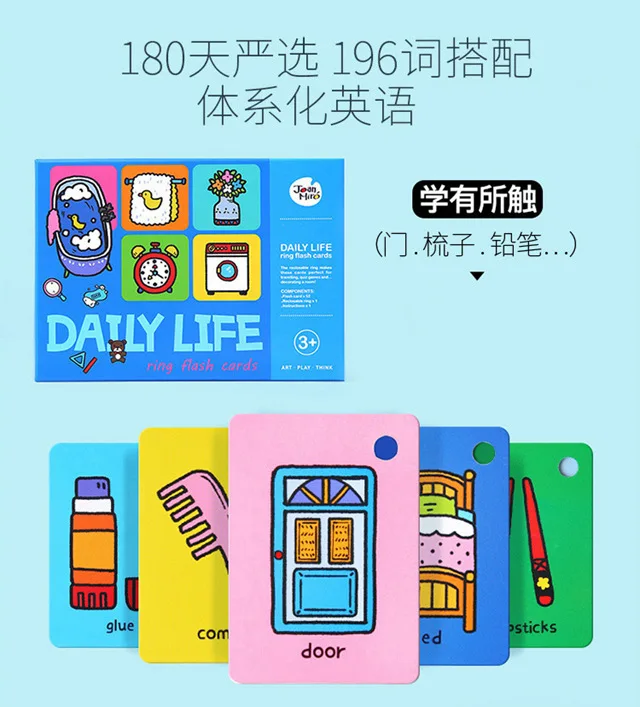 Cartão de Literacidade para Crianças Cartão de Memória Inglês Anos Bebê Educação Precoce Quebra-cabeça Palavras Cognitivas Cartão Flash 0-6 5 Computers & Electronics